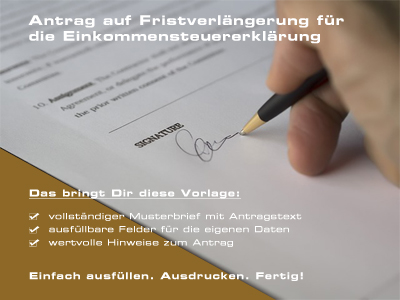 Vorlage Antrag Auf Fristverlangerung Fur Die Einkommensteuererklarung Download