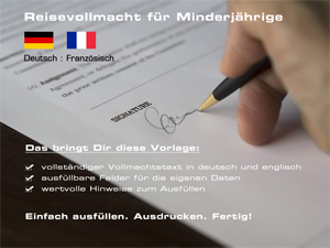 Reisevollmacht deutsch/französisch